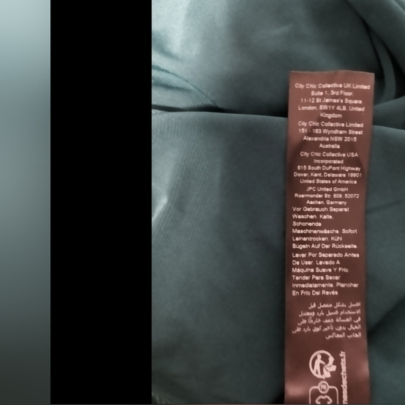 New Elegant Teal Wrap Dress / Size 14 - Picture 7 of 10